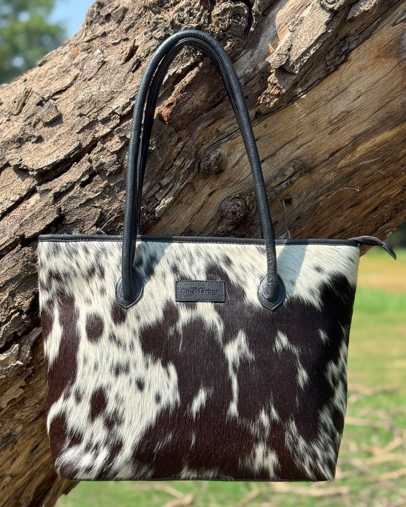 Premium Cowhide Tote — Genuine Leather Handbag