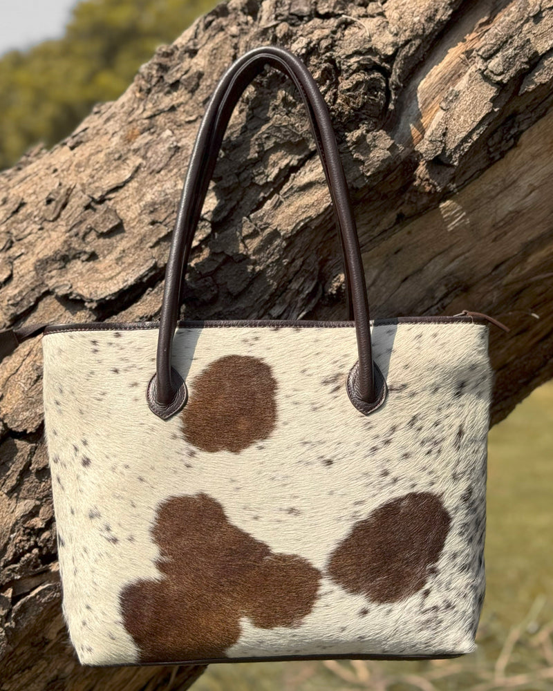 Premium Cowhide Tote — Genuine Leather Handbag