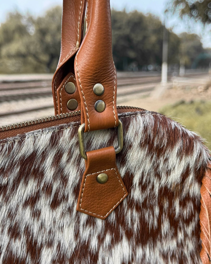 Western Style Cowhide Fringe Bag