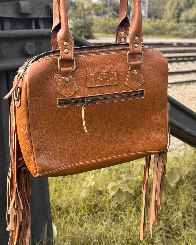 Western Style Cowhide Fringe Bag