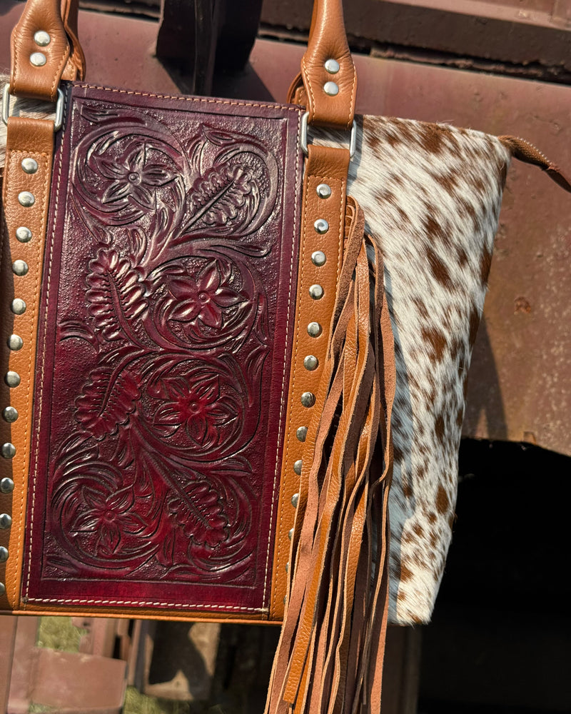 Cowhide Fringe Bag