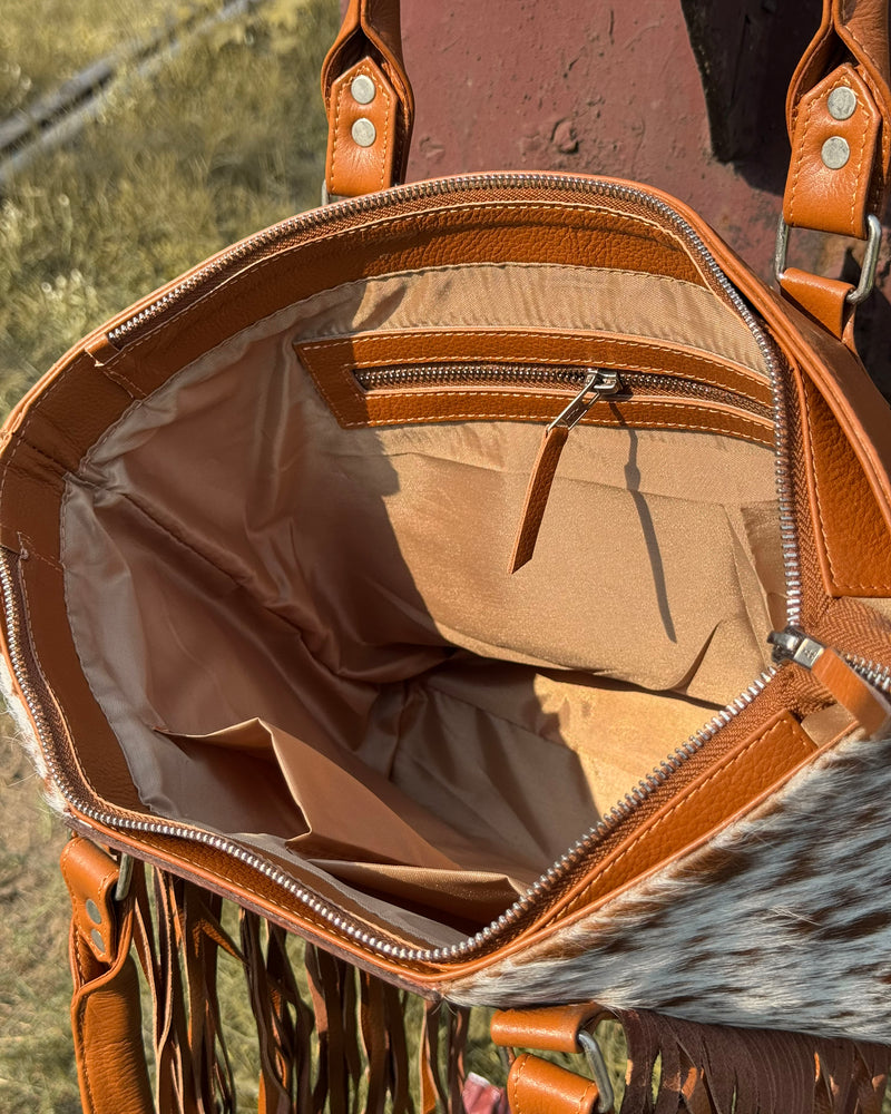 Cowhide Fringe Bag