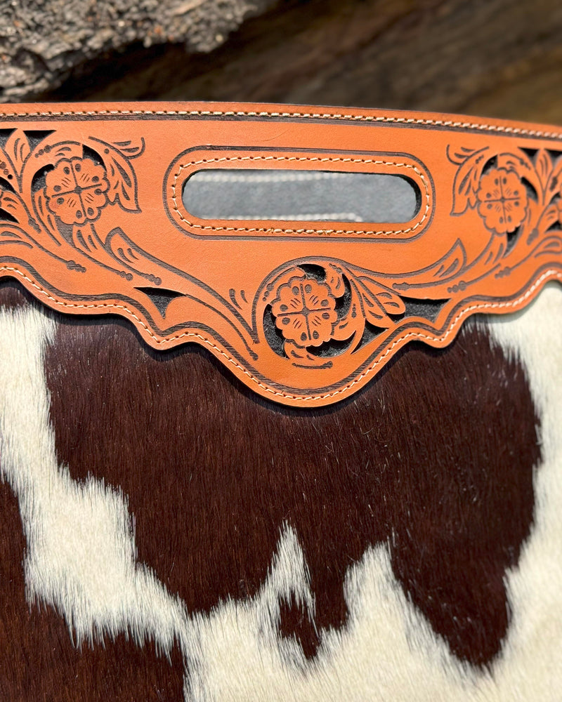 Western Cowhide Fringe Crossbody Bag