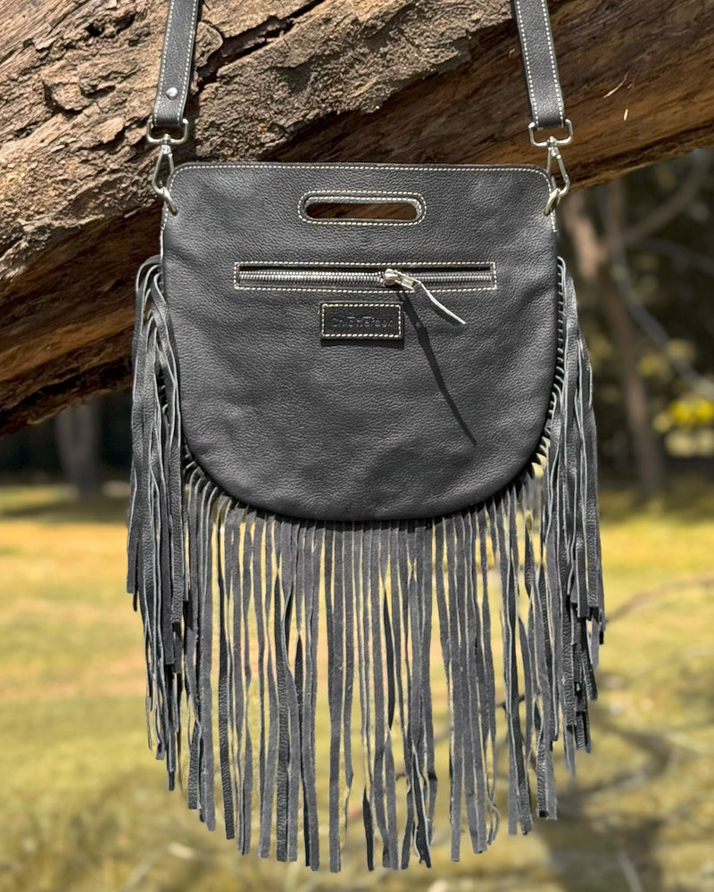 Western Cowhide Fringe Crossbody Bag
