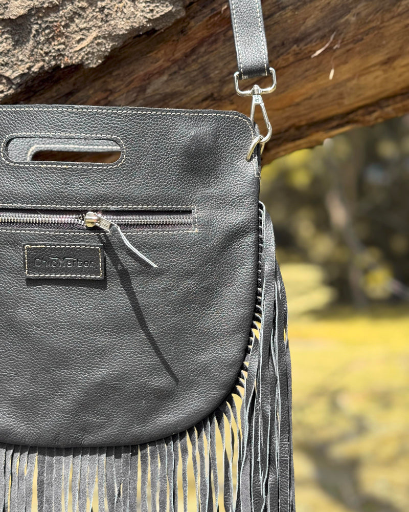Western Cowhide Fringe Crossbody Bag