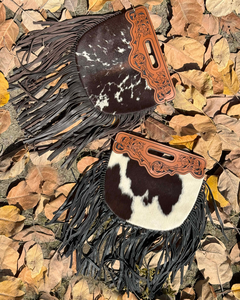 Western Cowhide Fringe Crossbody Bag