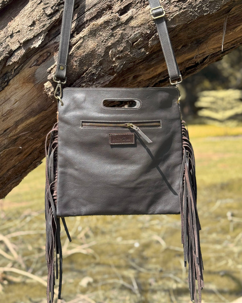 Cowhide Fringe Crossbody