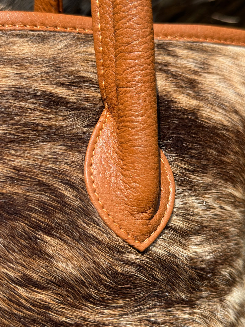 Premium Cowhide Tote — Genuine Leather Handbag