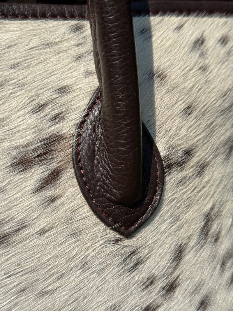 Premium Cowhide Tote — Genuine Leather Handbag