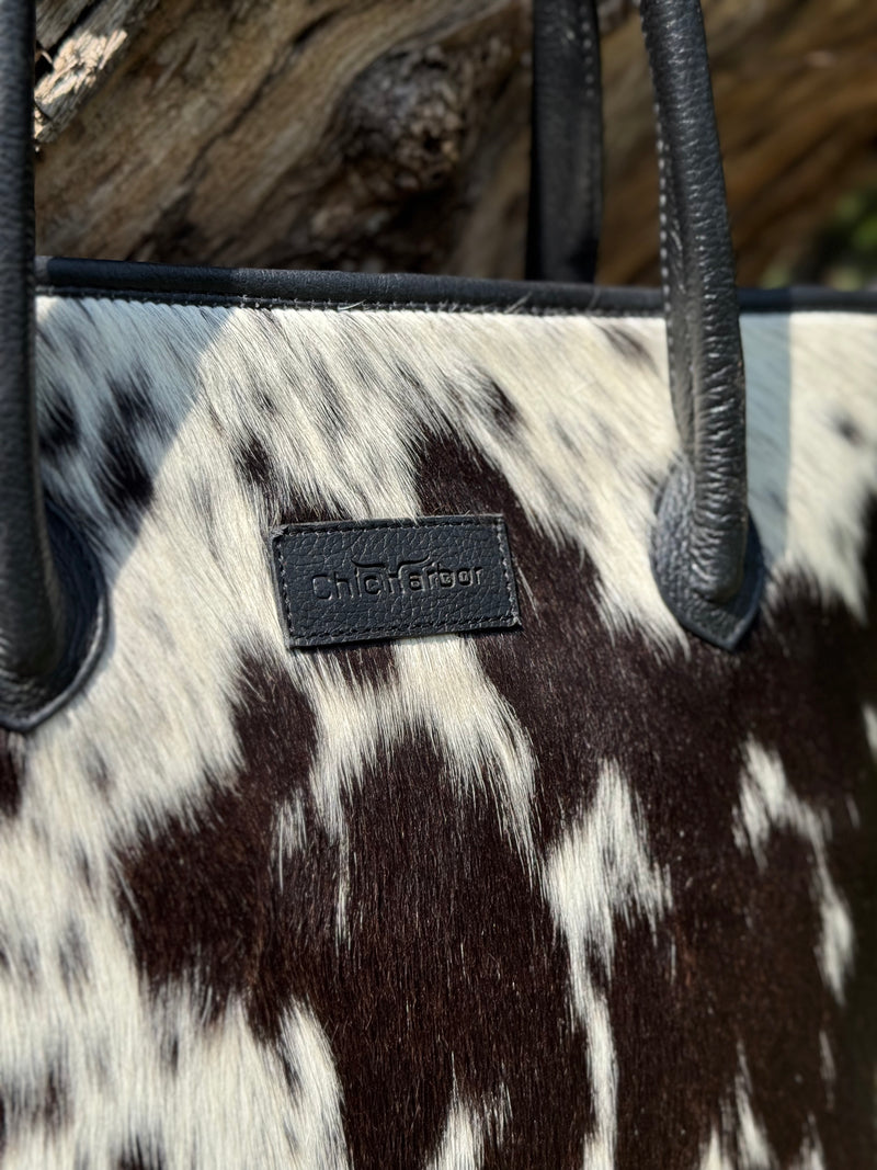 Premium Cowhide Tote — Genuine Leather Handbag