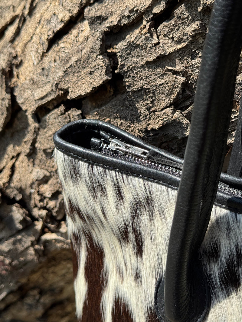Premium Cowhide Tote — Genuine Leather Handbag