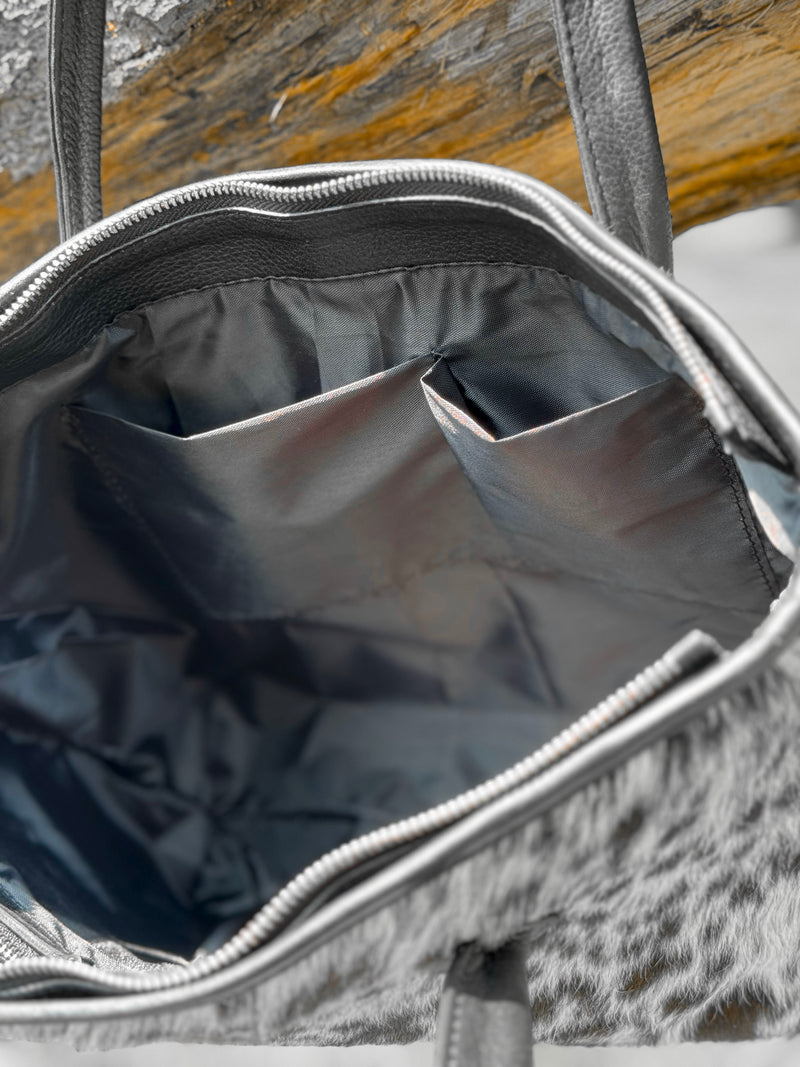 Premium Cowhide Tote — Genuine Leather Handbag