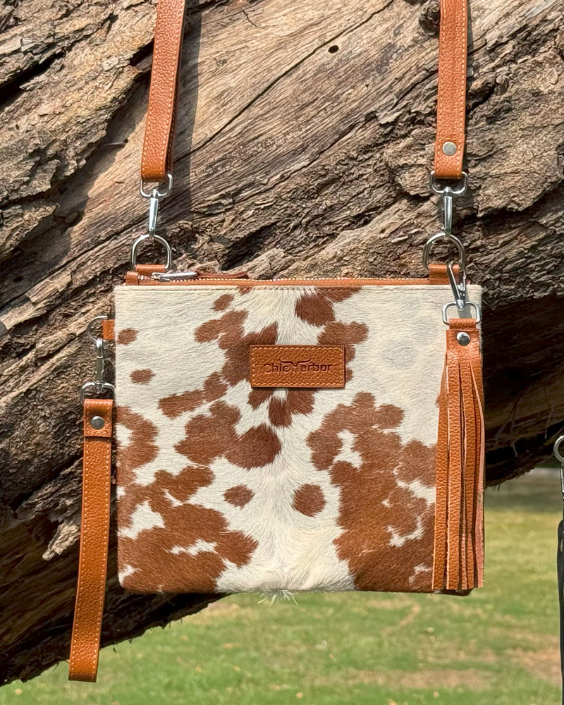 Genuine Cowhide Leather Crossbody Bag