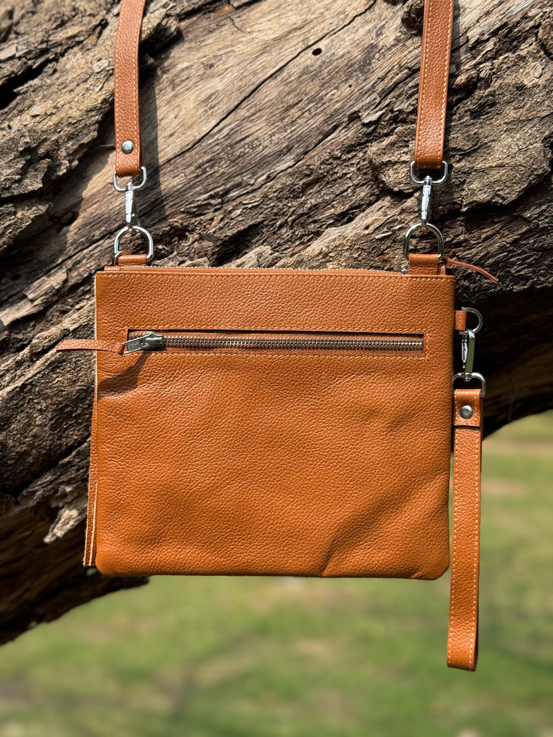 Genuine Cowhide Leather Crossbody Bag