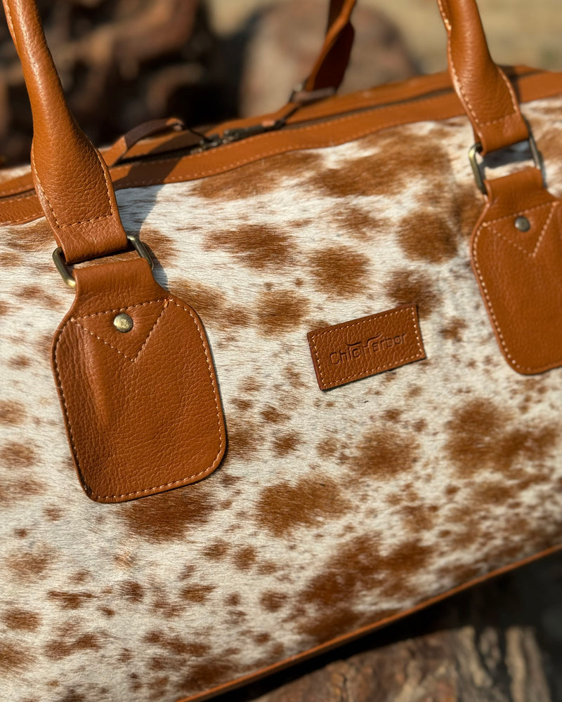 Premium Hair-On Hide Duffle Bag