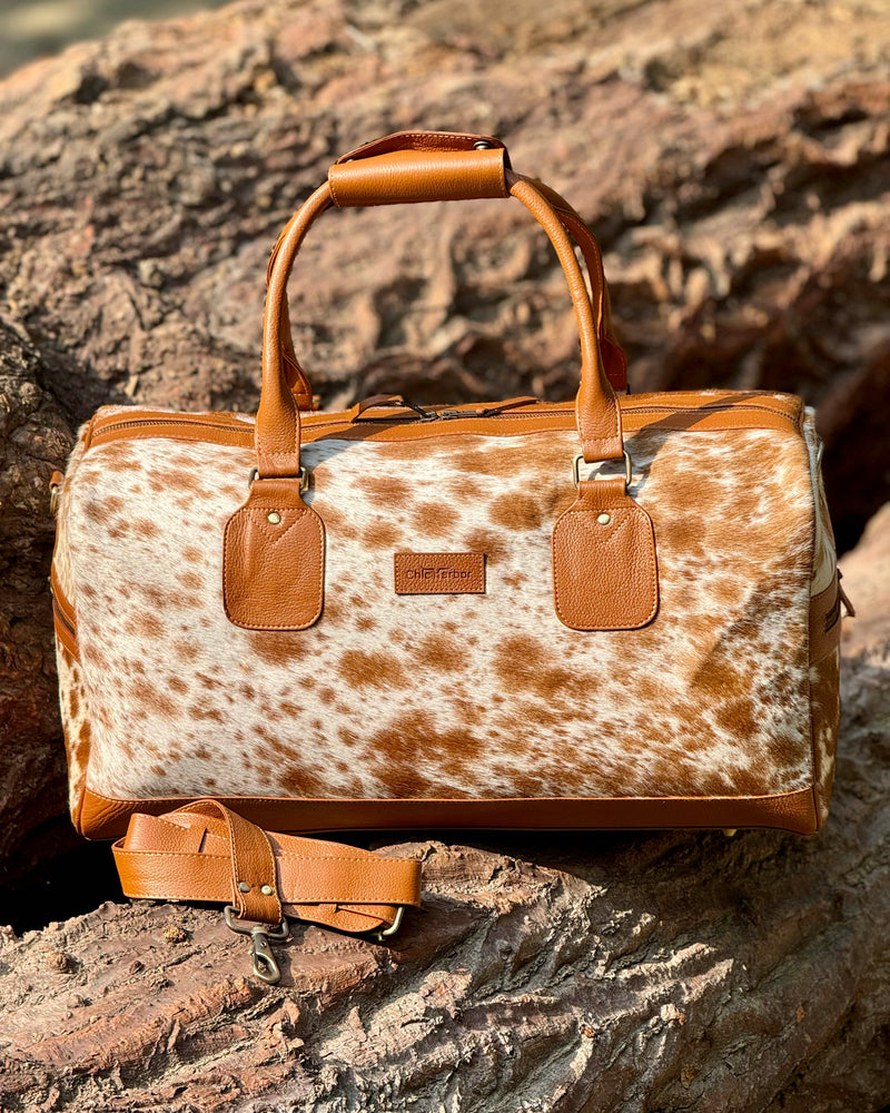 Premium Hair-On Hide Duffle Bag