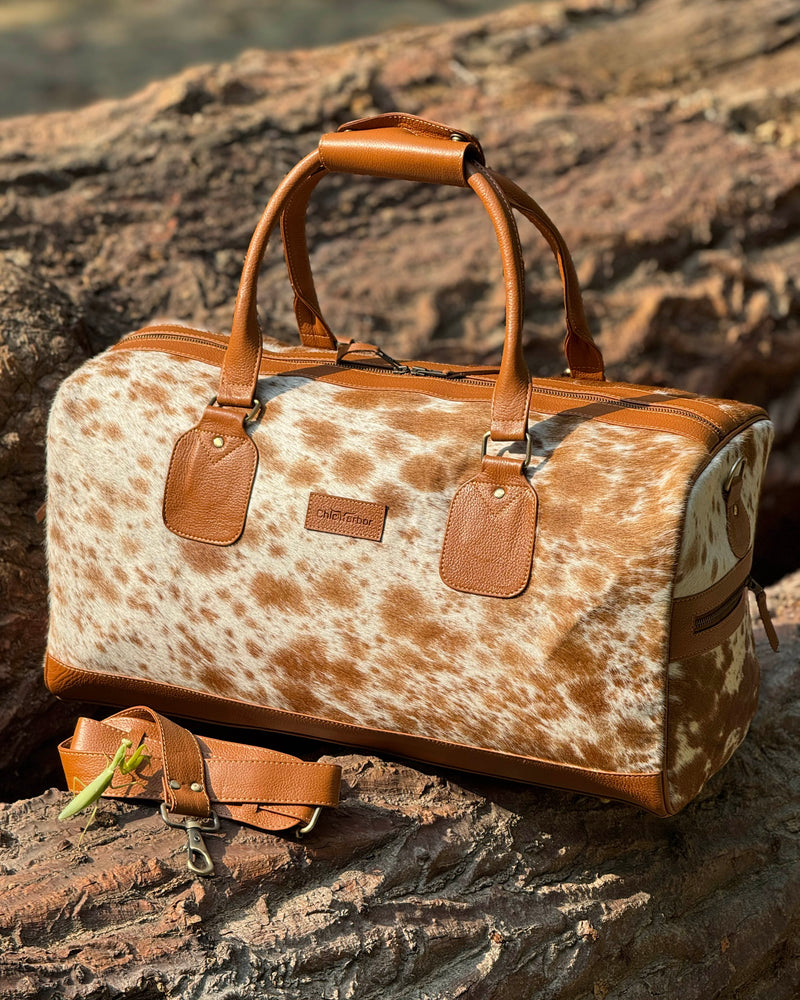 Premium Hair-On Hide Duffle Bag