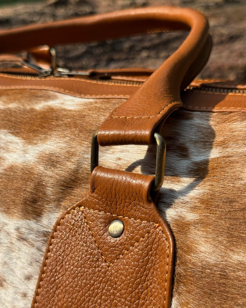Premium Hair-On Hide Duffle Bag
