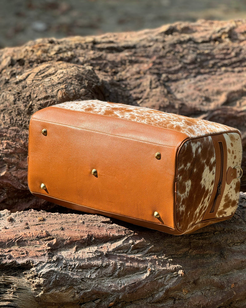 Premium Hair-On Hide Duffle Bag