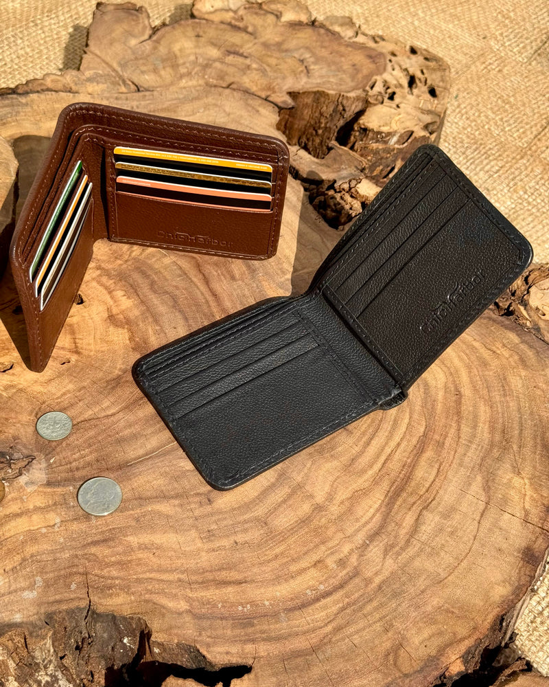 Chic Harbor Leather Bifold Wallet — Minimalist Style, Maximum Function