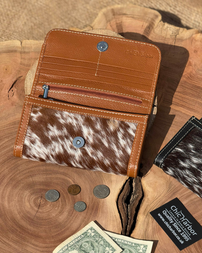 Classic Cowhide Long Wallet — Caramel Tan Edition