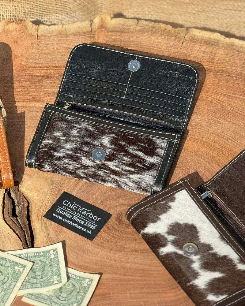 Cowhide Long Wallet — Premium Craftsmanship with Smart Organization
