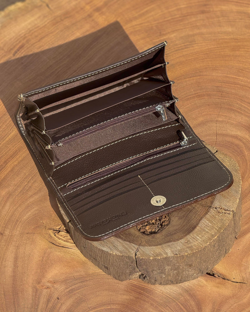 Classic Cowhide Long Wallet