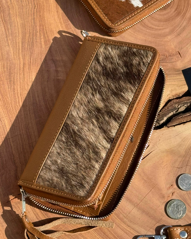 Chic Harbor Women’s Cowhide Zip Wallet