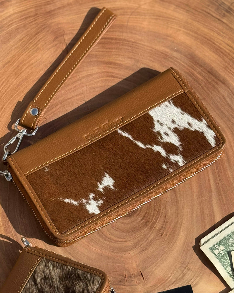 Chic Harbor Women’s Cowhide Zip Wallet