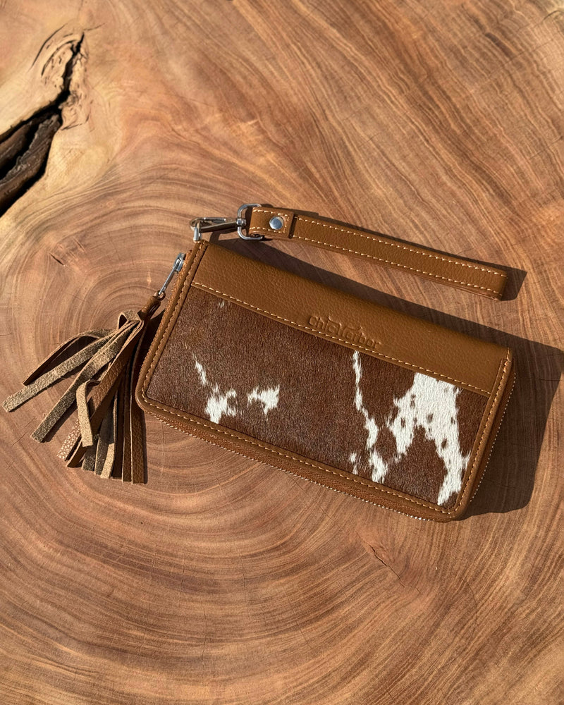 Chic Harbor Women’s Cowhide Zip Wallet
