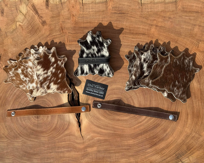 Chic Harbor Cowhide Leather Organizer Set — Handcrafted Western Essential