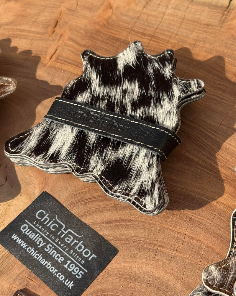 Chic Harbor Cowhide Leather Organizer Set — Handcrafted Western Essential