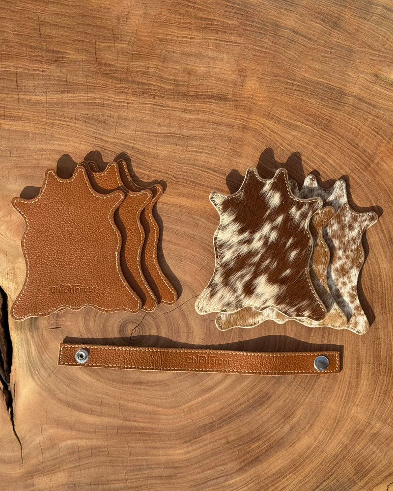 Chic Harbor Cowhide Leather Organizer Set — Handcrafted Western Essential