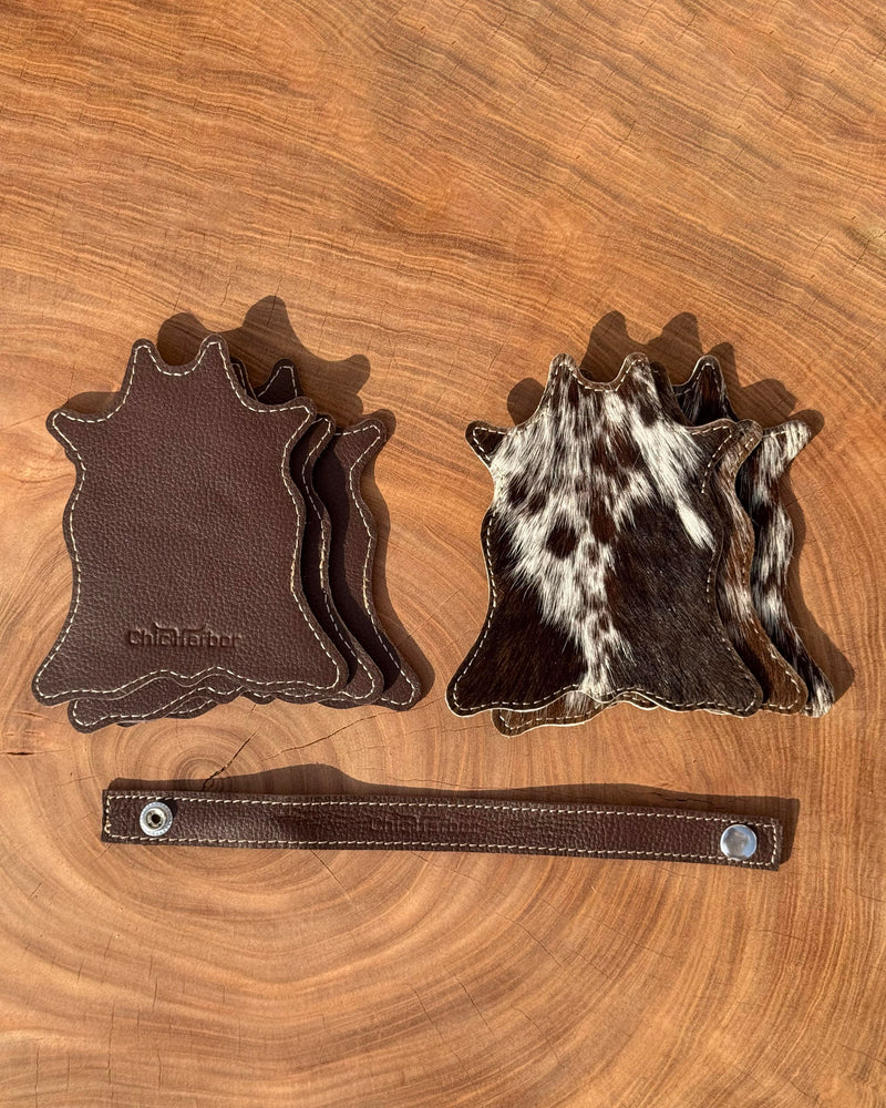 Chic Harbor Cowhide Leather Organizer Set — Handcrafted Western Essential