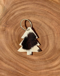 Handcrafted Cowhide Tree Key Tag