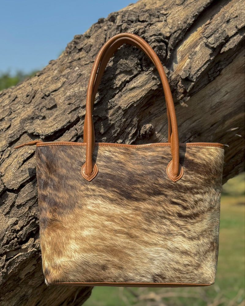 Premium Cowhide Tote — Genuine Leather Handbag