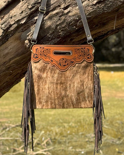 Cowhide Fringe Crossbody