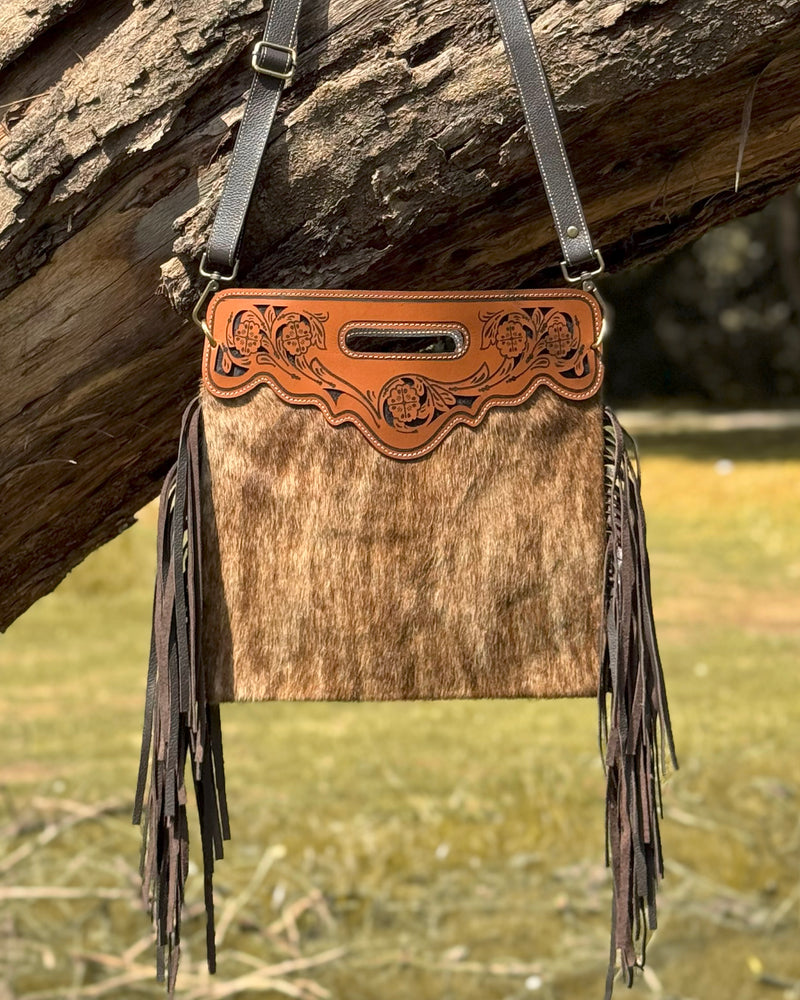 Cowhide Fringe Crossbody