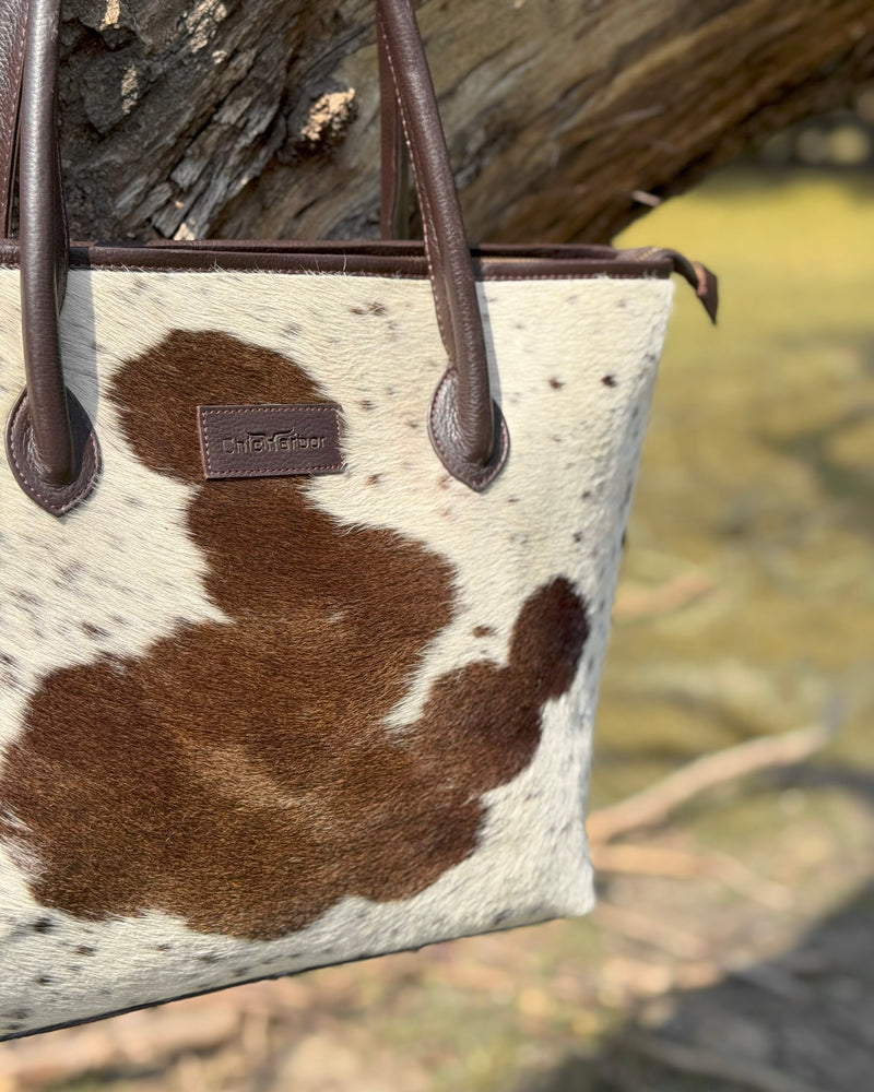 Premium Cowhide Tote — Genuine Leather Handbag