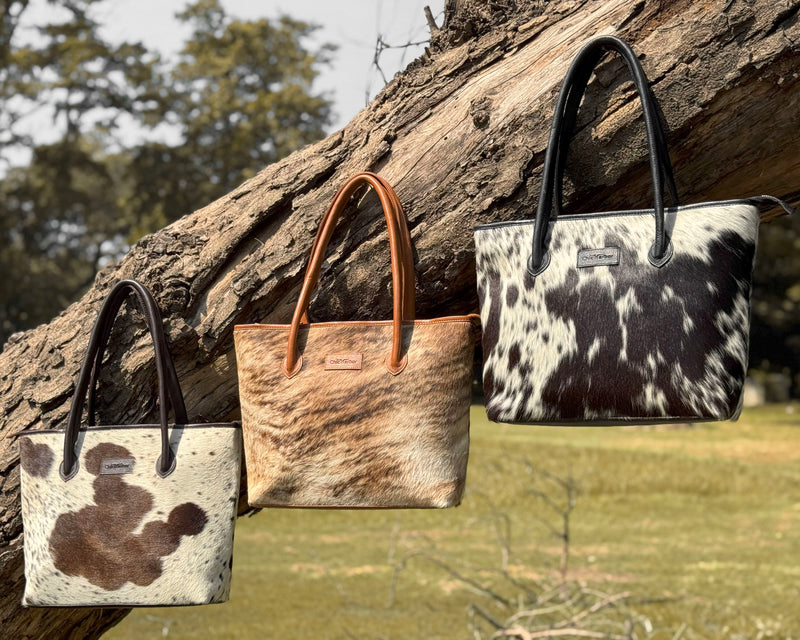 Premium Cowhide Tote — Genuine Leather Handbag