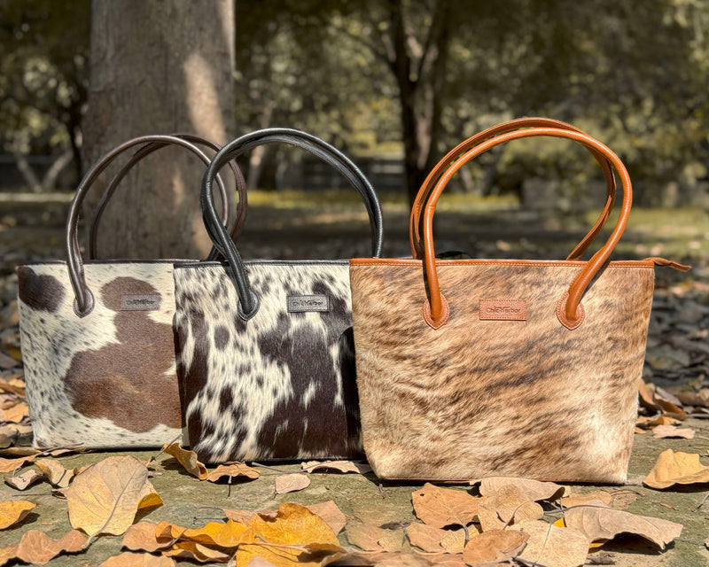 Premium Cowhide Tote — Genuine Leather Handbag