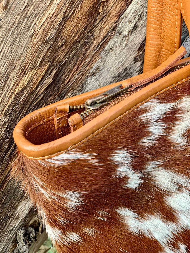 Premium Cowhide Tote — Genuine Leather Handbag