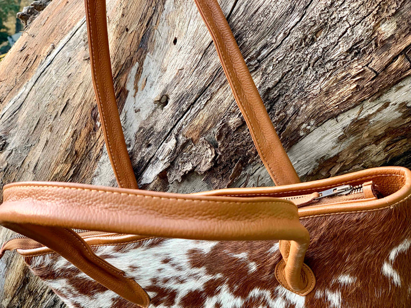 Premium Cowhide Tote — Genuine Leather Handbag