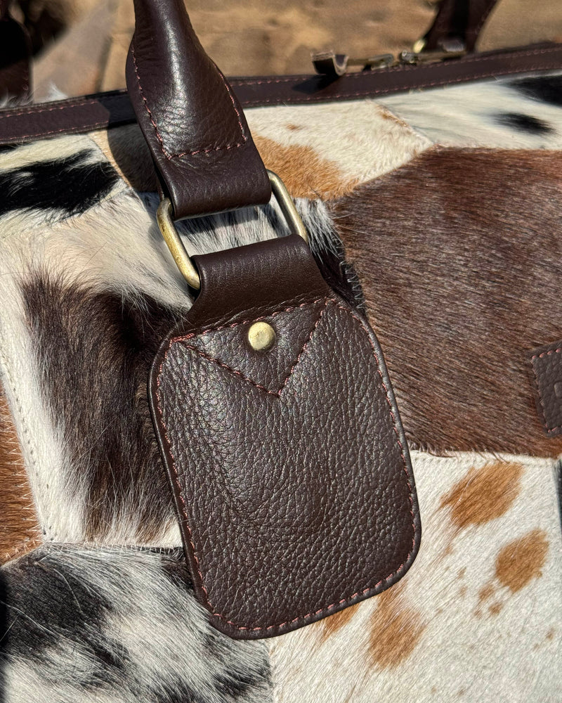 Premium Hair-On Hide Duffle Bag