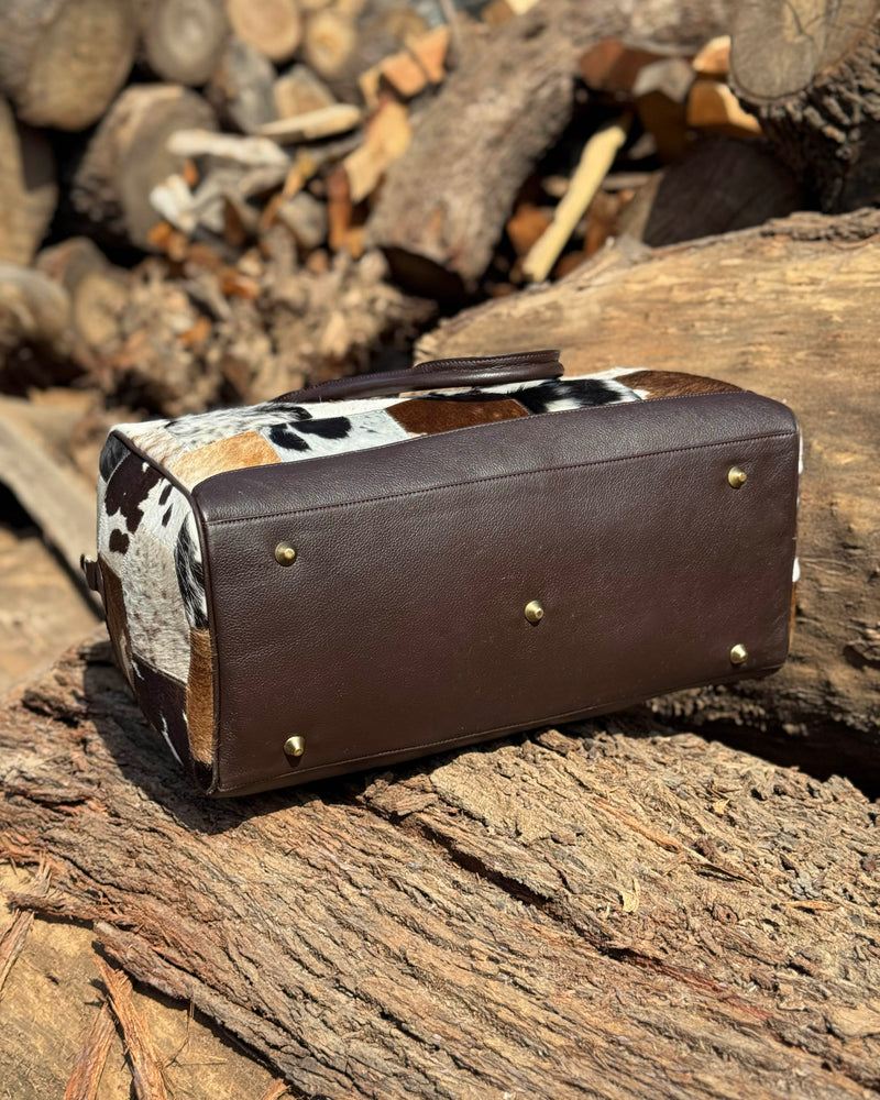 Premium Hair-On Hide Duffle Bag