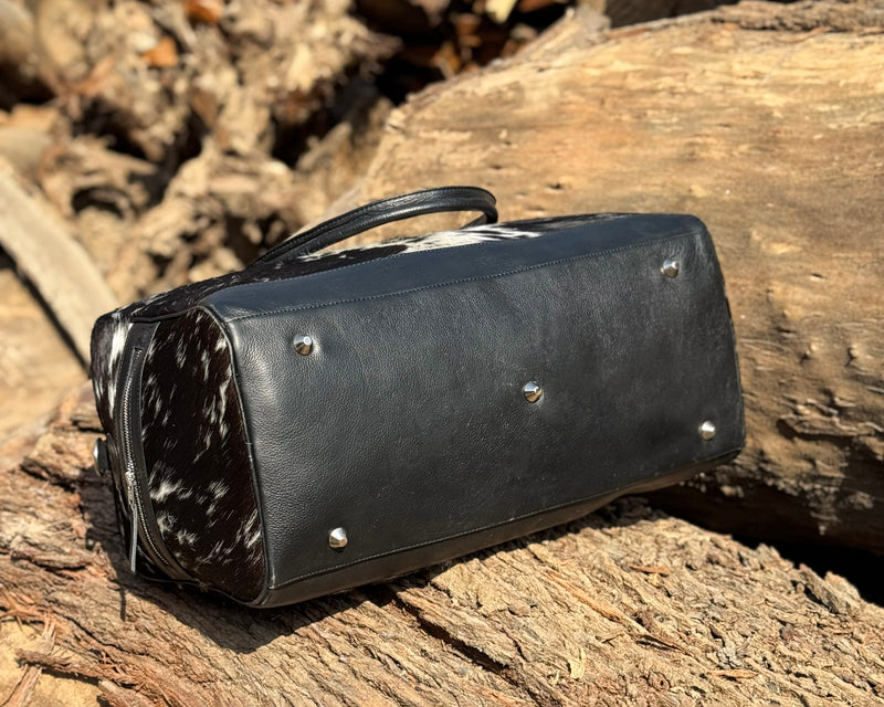 Premium Hair-On Hide Duffle Bag