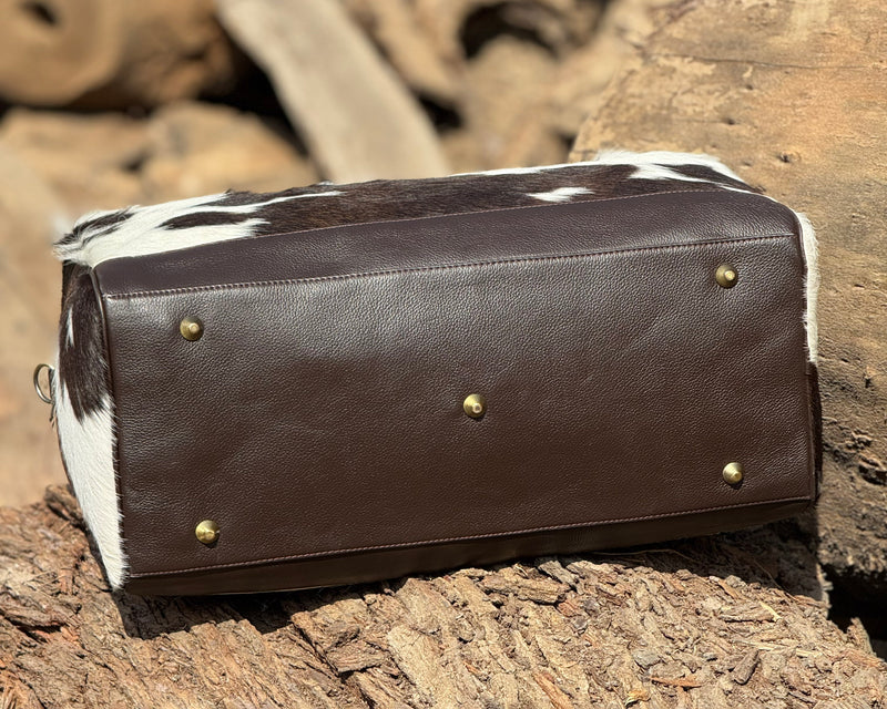 Premium Hair-On Hide Duffle Bag