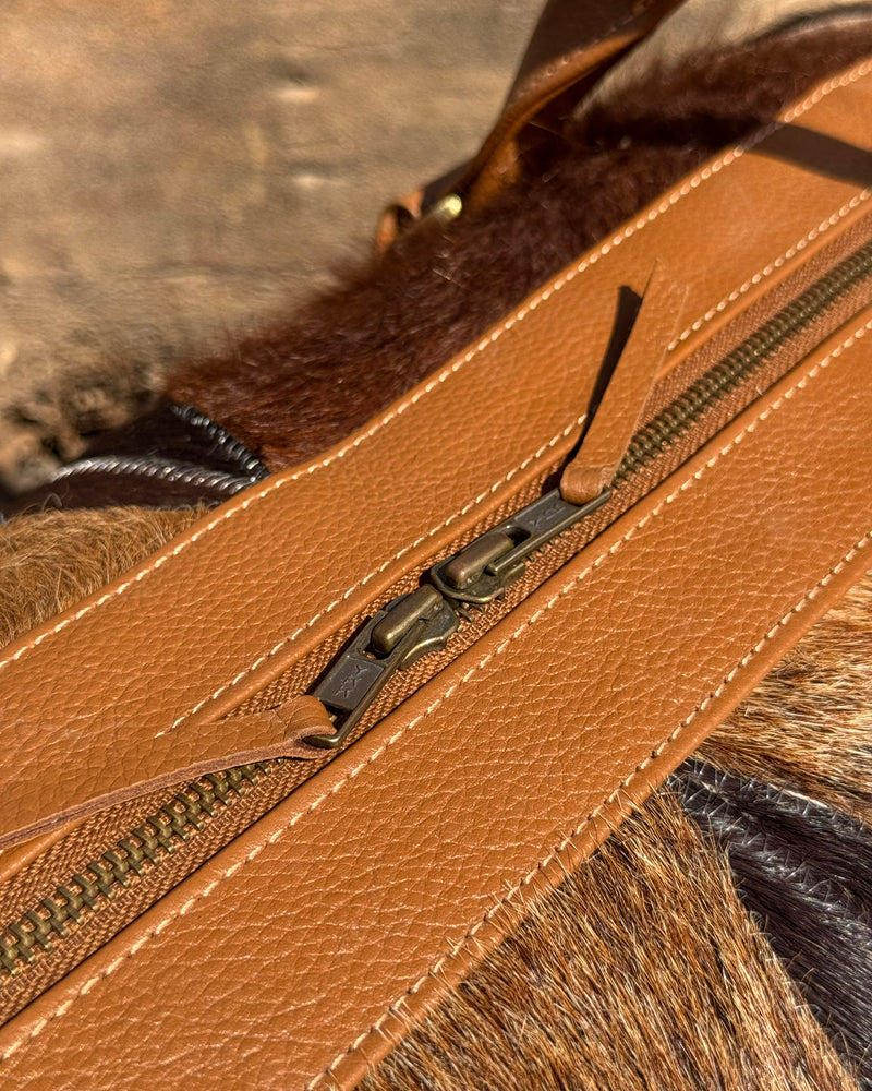 Premium Hair-On Hide Duffle Bag