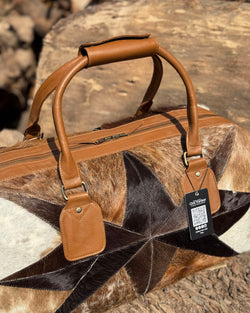 Premium Hair-On Hide Duffle Bag