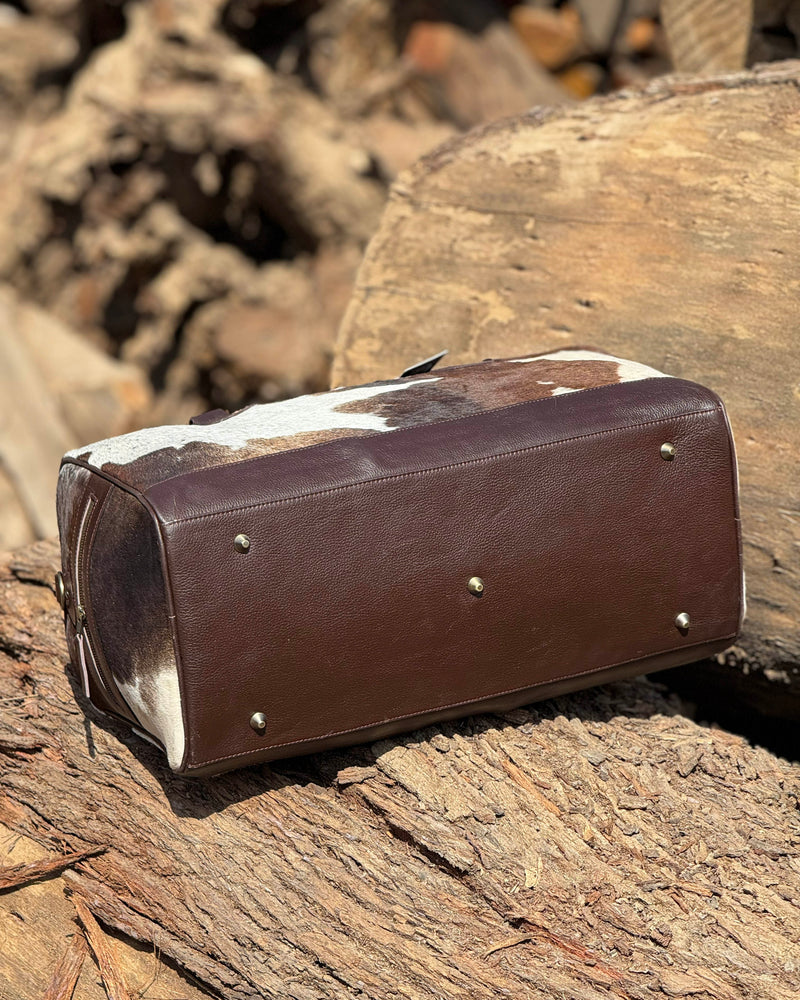 Premium Hair-On Hide Duffle Bag